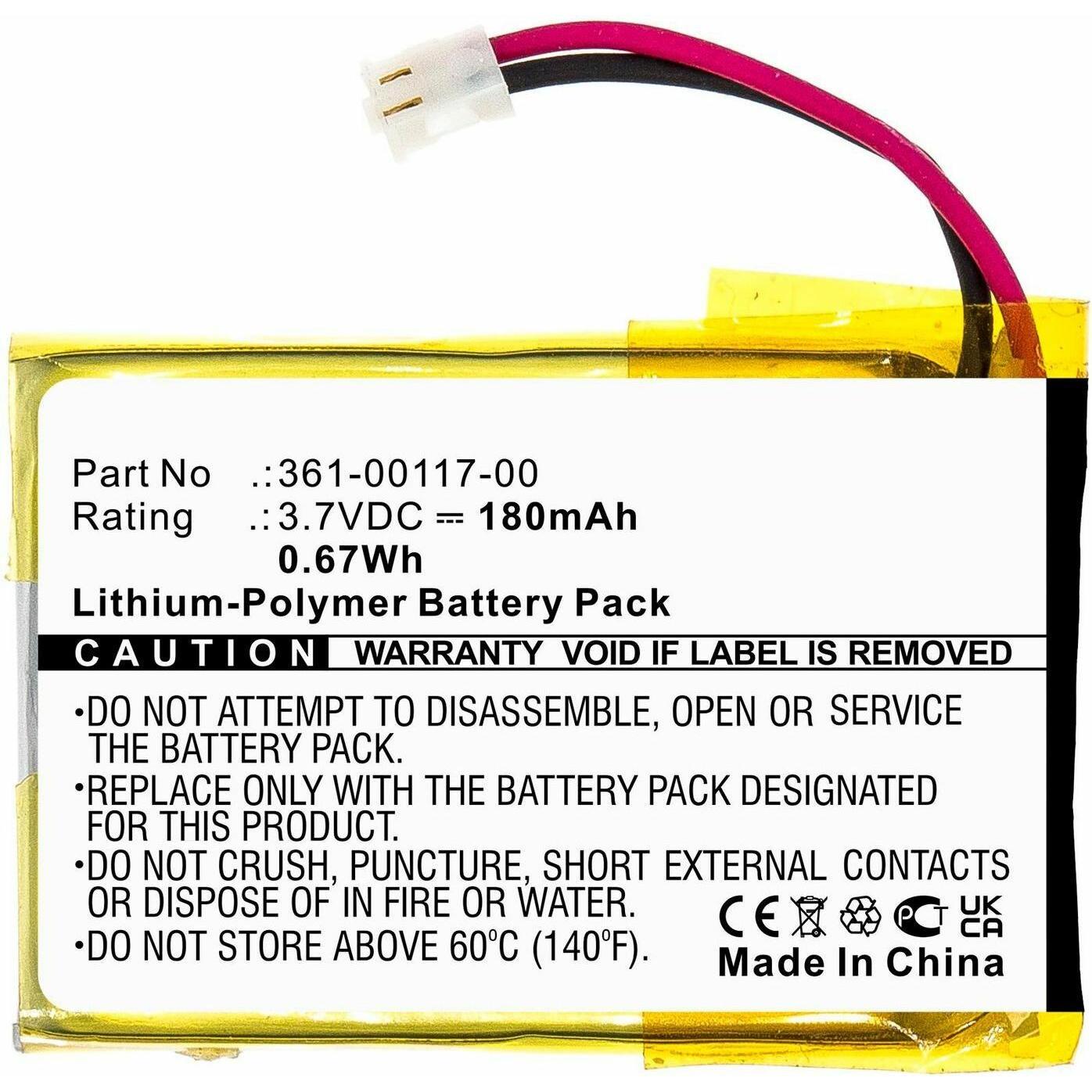 CoreParts Battery for Garmin Smartwatch, Smartwatch Zubehör, Schwarz