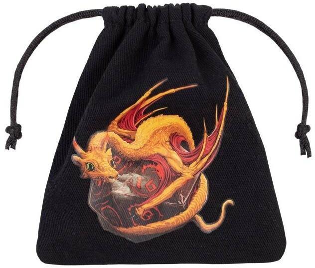 Actual product image Q Workshop BDRA171 - Dragon black & adorable, dice bag