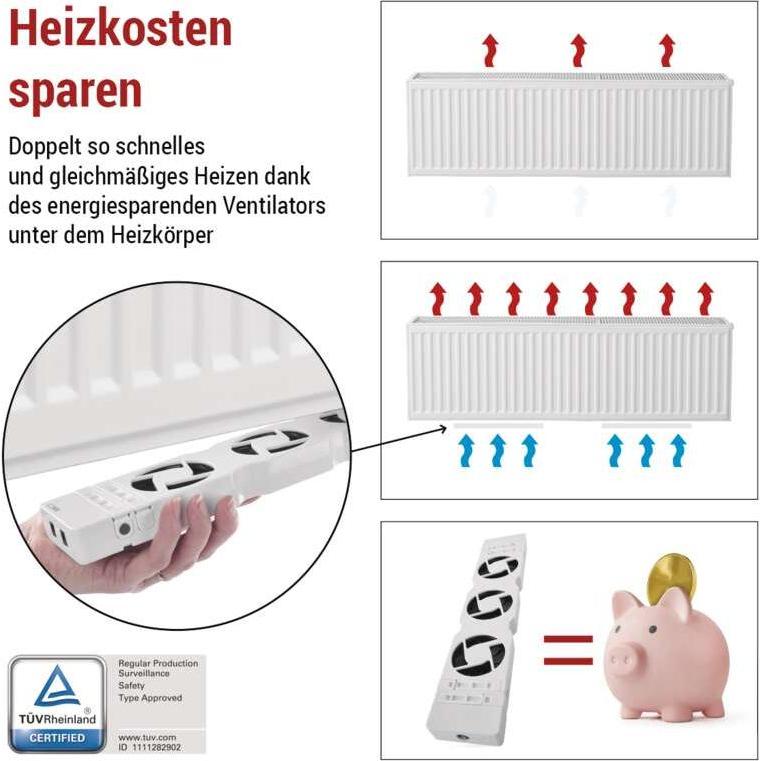 Thumbnail - Emos Heizkörperventilator MONO, weiss, Zubehör Heizen