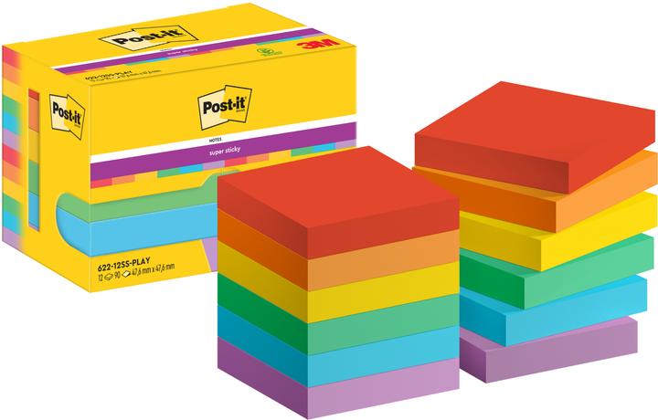 Produktbild Post-it Super Sticky Playful (47.6 x 47.6 mm)
