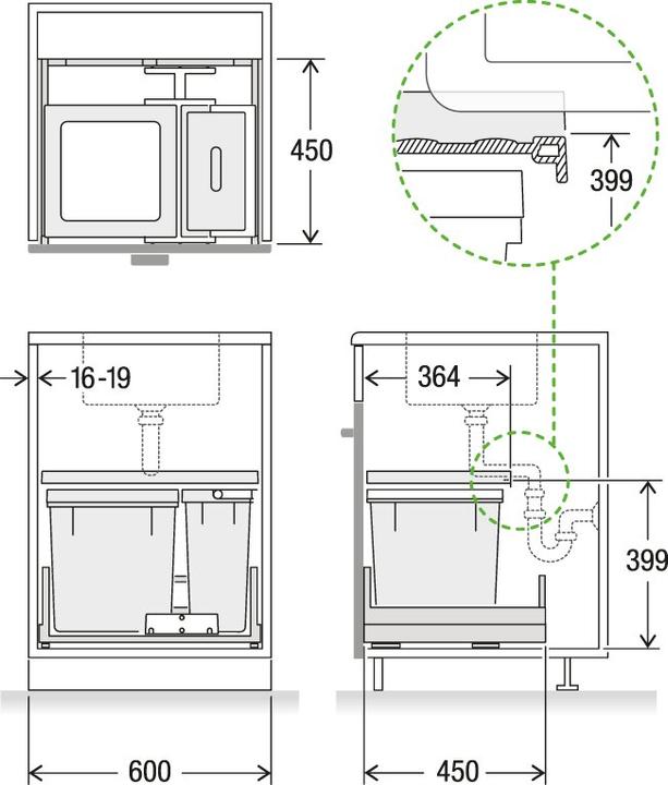Actual product image Müllex X-LINE X60 Basic Pro (40 l)