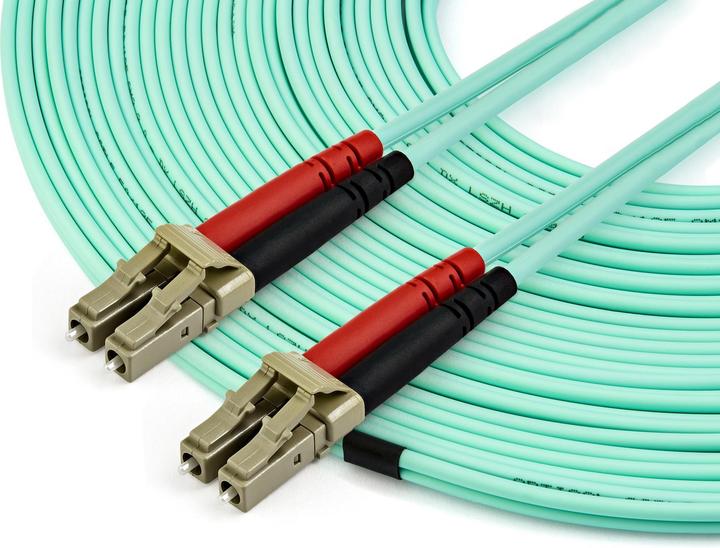 Produktbild StarTech .com 450FBLCLC15 15m OM4 LC auf LC Multimode Duplex LWL Patchkabel (15 m)