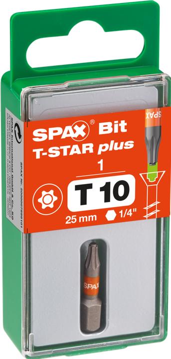 Actual product image Spax BIT T-STAR PLUS T10 25mm S (T10 x 25 mm)