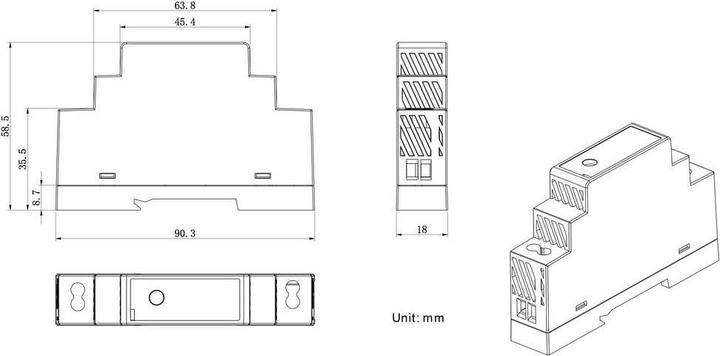 Actual product image Tru Components TC-13713364 Hutschienen-Netzteil (DIN-Rail) Verbrauch (StandBy) 0