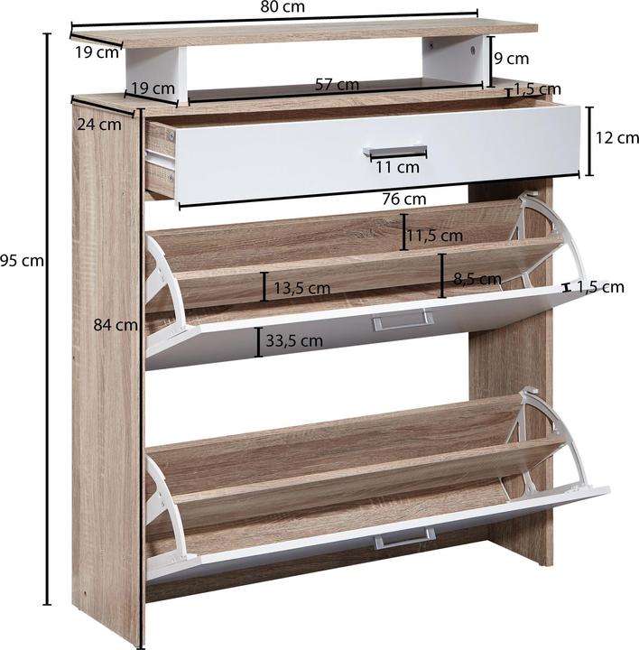 Produktbild Wohnling Micah (80 x 24 x 94 cm)
