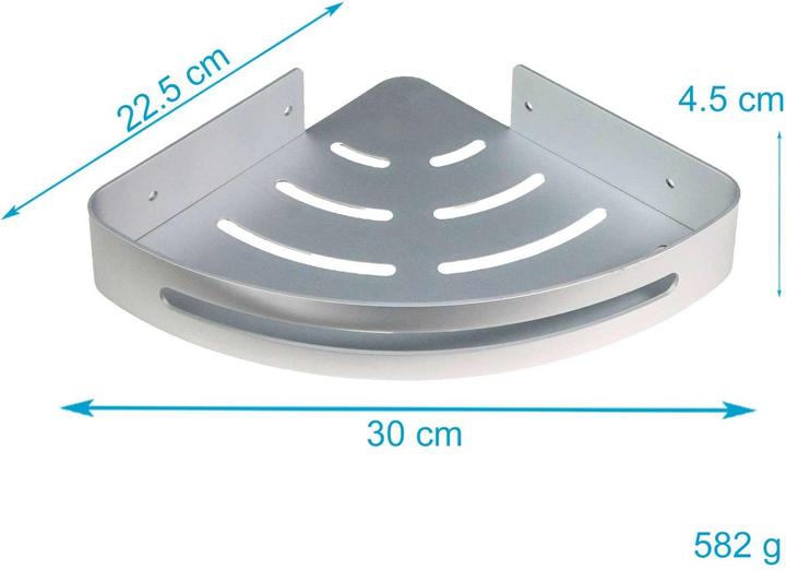 Actual product image Intirilife Shower tray with 2 hooks for drilling or gluing