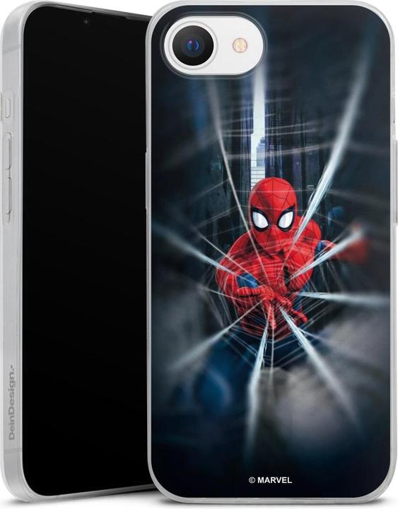 Produktbild DeinDesign Slim Case für Apple iPhone 16e Silikon Hülle Ultra Dünn Handyhülle Kinofilm Marvel Spider-Man (Apple iPhone 16e)