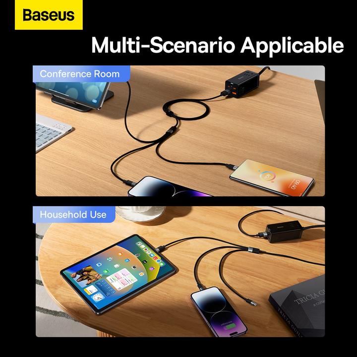 Actual product image Baseus 3in1 charging cable (1.20 m, USB 3.2 Gen 1)