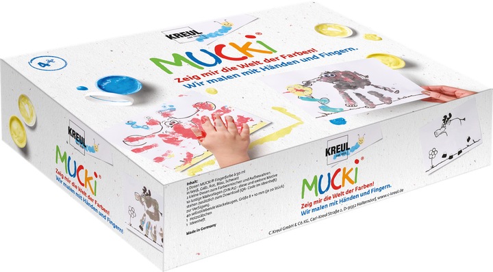 Produktbild Mucki Wir malen mit Händen & Fingern (Weiss, Gelb, Rot, Blau, Schwarz, 250 ml)
