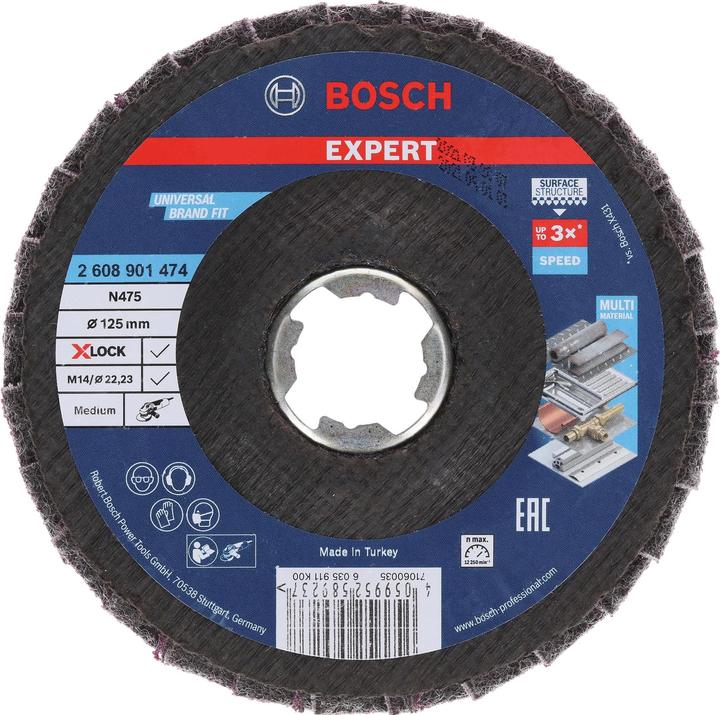 Image du produit Bosch Professional Zubehör SCM Disque à lamelles X-LOCK N475 moyen 125 mm (Moyen)