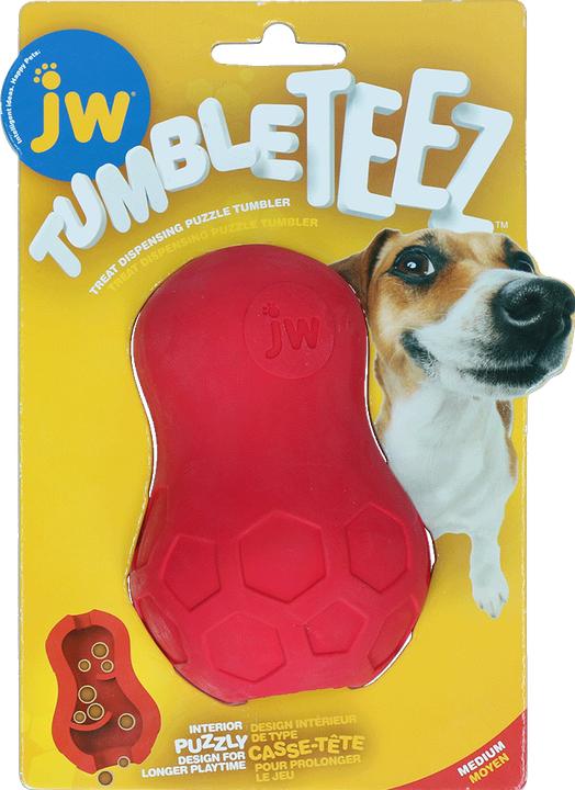 Actual product image JW Tumble Teez Rood (Ball toy dog)