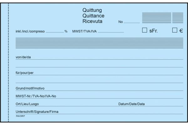 Immagine prodotto Favorit Ricevute del libro autocopiante con carta autocopiante (200 x)