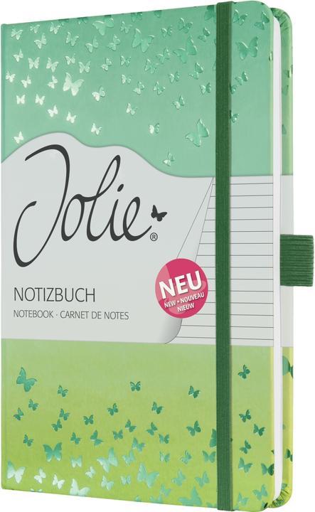 Image du produit Sigel Carnet de notes Jolie "Butterfly Confetti Lime", 174 pages (135 x 203 mm, À rayures, Couverture rigide)