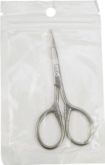 Actual product image Beard scissors, chrome-coloured, length 9 cm
