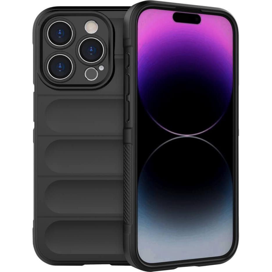Cover-Discount iPhone 15 Pro - Rugged Protective Cover schwarz (Apple iPhone 15 Pro), Smartphone Hülle, Schwarz