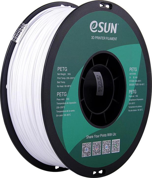 Immagine prodotto eSUN Solid White (PETG, 1.75 mm, 1000 g, Bianco)