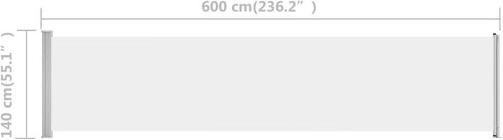 Produktbild vidaXL Seitenmarkise (6 m)