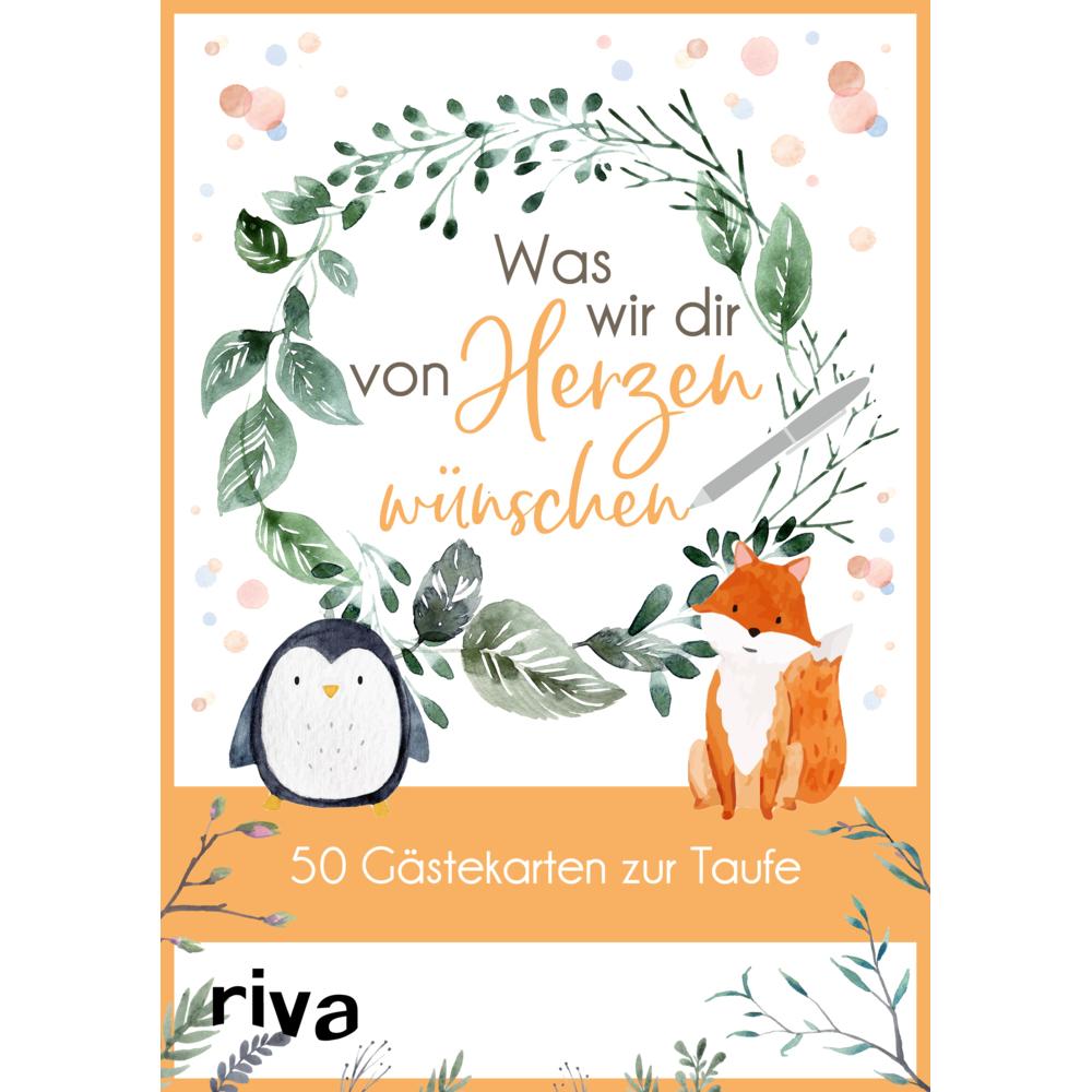 Riva, Grusskarte + Briefpapier, Was wir dir von Herzen wüns (50 Stk.)
