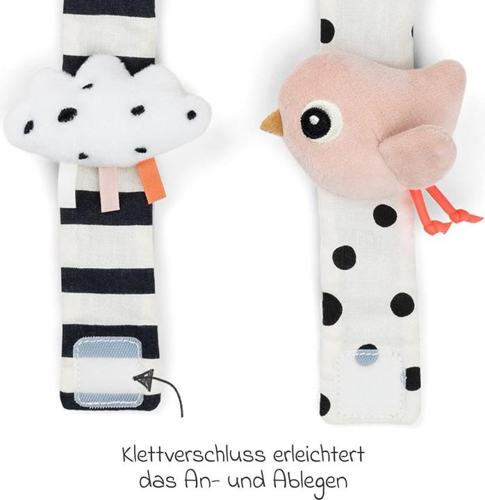 Actual product image Done by Deer Rasseln & Greiflinge Rasselarmband 2er Pack - Happy Clouds -