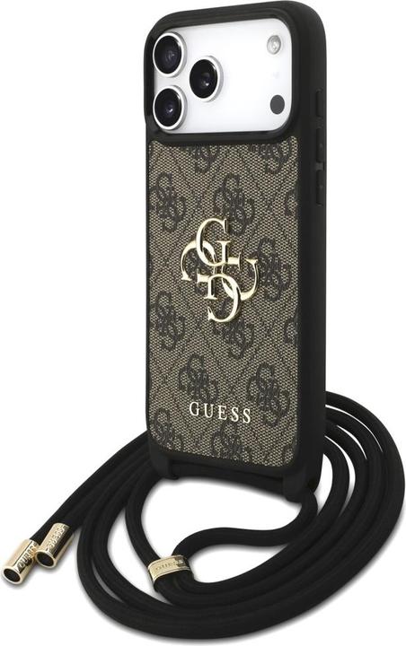 Productafbeelding Guess Etui 4G Big Logo Cord Stap Crossbody do iPhone 17 Pro Max brązowy (Apple iPhone 17 Pro Max)