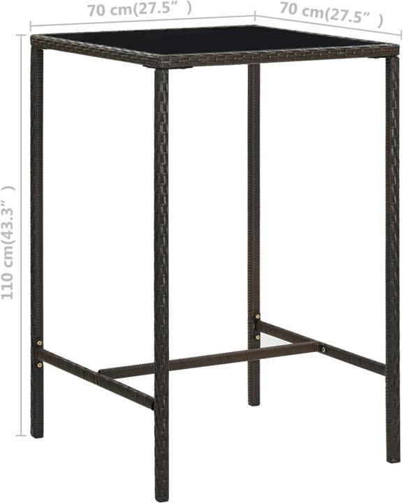 Immagine prodotto vidaXL Binti (70 x 70 x 110 cm)