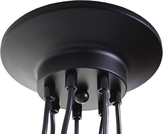 Produktbild Swisshandel24 Pendelleuchte Hängeleuchte Hängelampe, Industrial Metall höhenverstellbar schwarz - 7x Käfiglampensc (E27)