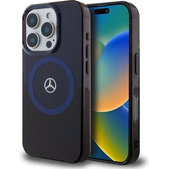 Thumbnail - Mercedes MEHMP16X23HBIKV iPhone 16 Pro Max 6.9" czarny niebieski/black blue hardcase MB Double La (Apple iPhone 16 Pro M...