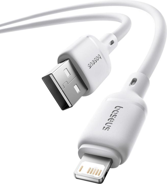 Produktbild Baseus Silky Series Ladekabel USB auf iP 2.4A 2m Weiss (2 m, 12 W)