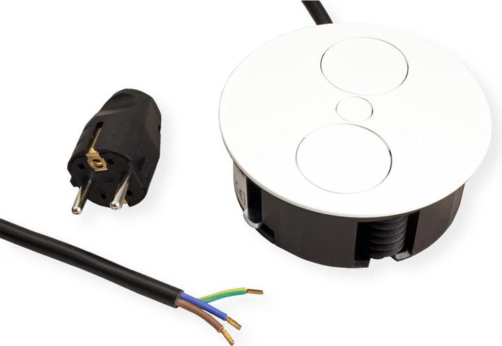 Actual product image Bachmann TWIST - 2 m - 1 AC outputs - Indoor - Metal - Plastic - White - 42.5 mm (1x, CEE 7/3, CEE 7/5, 2 m)