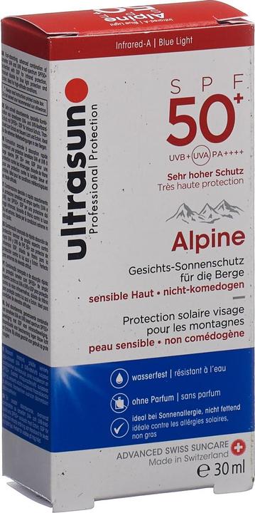 Actual product image Ultrasun Alpine (Sun cream face, SPF 50+, 30 ml, 50 g)