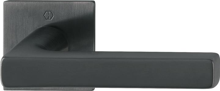 Produktbild Hoppe Drückergarnitur DALLAS - ohne Schlüsselrosette, Edelstahl schwarz matt (Türgarnitur, Türgriff)