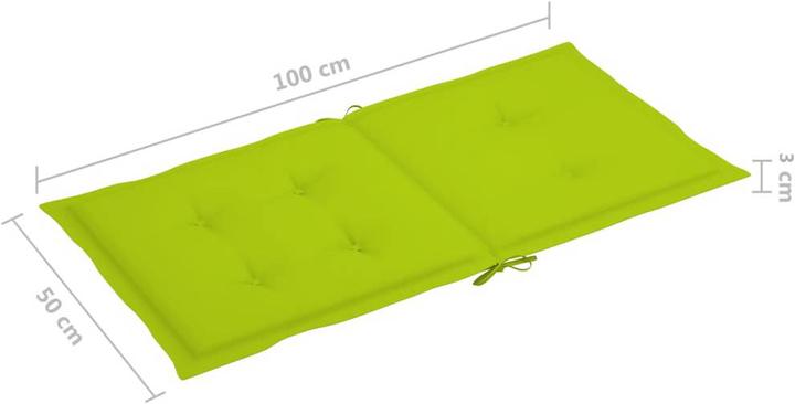 Produktbild vidaXL Gartenstuhlauflage für Niedriglehner (100 x 50 cm)