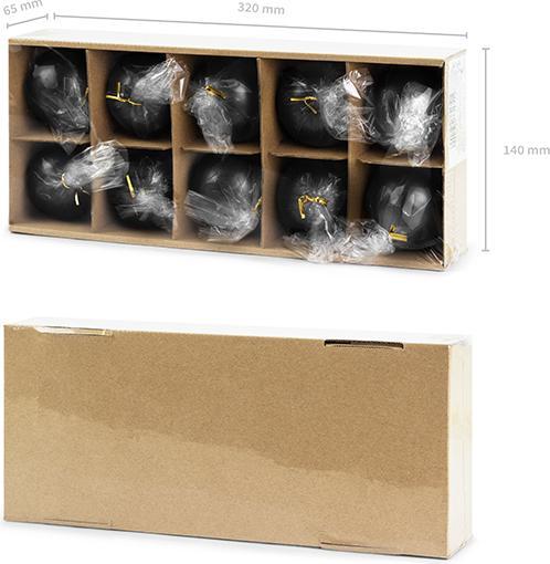 Actual product image Partydeco Black ball candle - 6cm (10pcs) (10 pcs.)