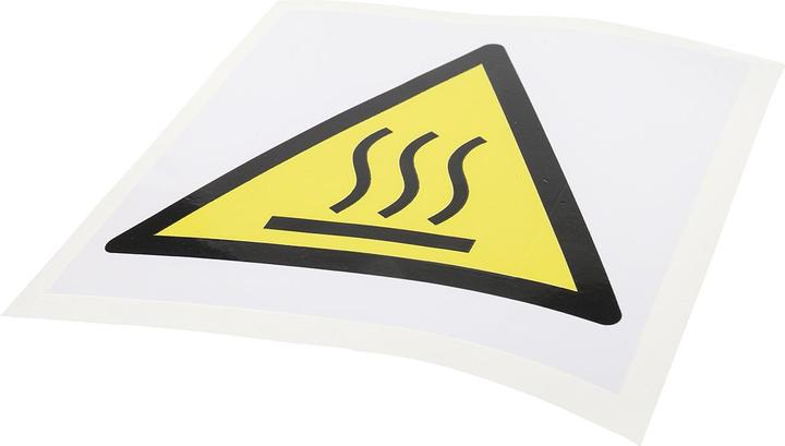 Immagine prodotto RS PRO Segnale di pericolo in vinile etichetta autoadesiva, pericolo dovuto a superfici calde lettering
