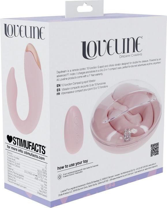 Produktbild Loveline Daydream - Compact G-Spot Vibrator with Remote Control - Pink