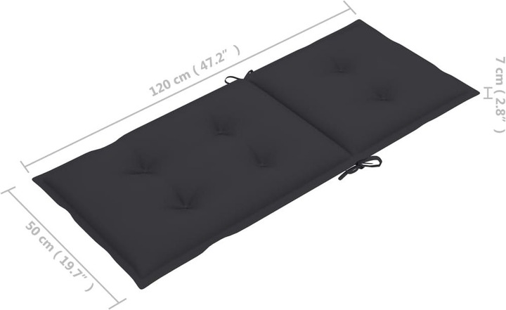 Actual product image VidaXL Mairan (120 x 50 x 7 cm)