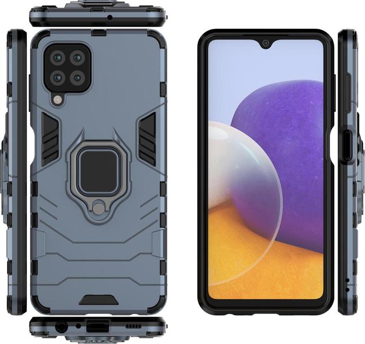 Image du produit Hurtel Ring Armor Case Kickstand Tough Rugged Cover pour Samsung Galaxy A22 4G bleu (Samsung Galaxy A22)