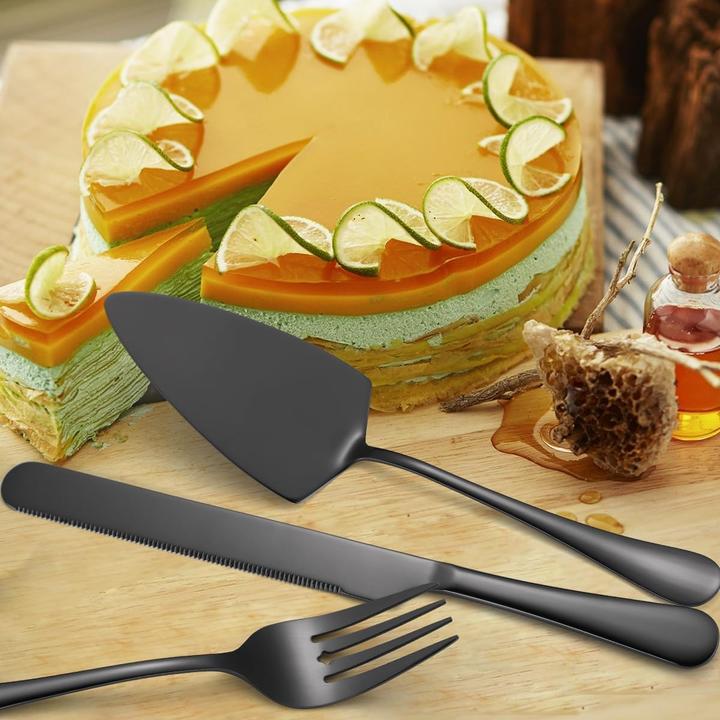 Actual product image Aarainbow 8-teiliges Servierbesteck-Set für Buffet (Cake server, Serving fork, Serving spoon, Serving tongs, Tart knife)