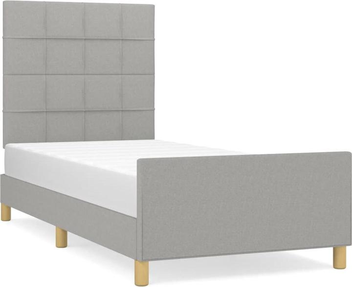 Produktbild vidaXL Bettgestell mit Kopfteil (90 x 190 cm)