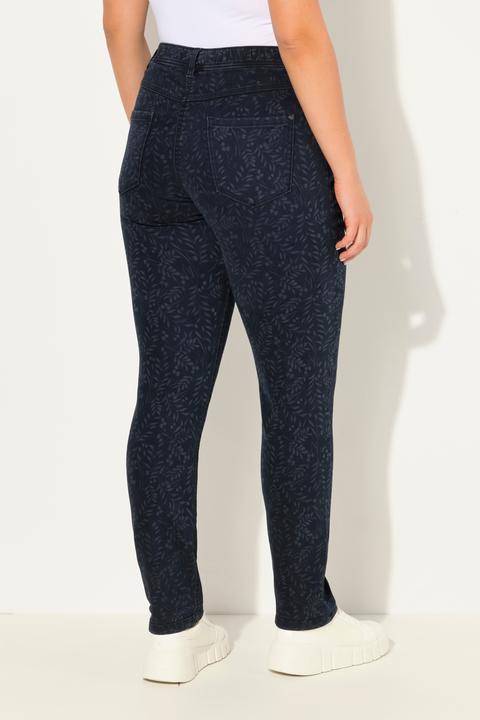 Actual product image Ulla Popken Leaf Print Boyfriend Jeans (48)