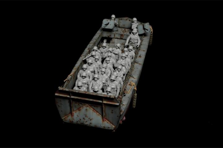 Actual product image Italeri LCVP with US Infantry