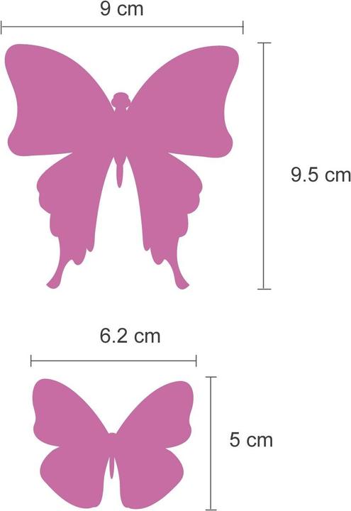Walplus Butterflies (9 x 9.50 cm)