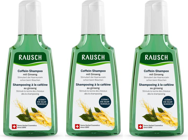 Immagine prodotto Rausch Trio Shampooing à la caféine au ginseng (600 ml, Shampoo liquido)
