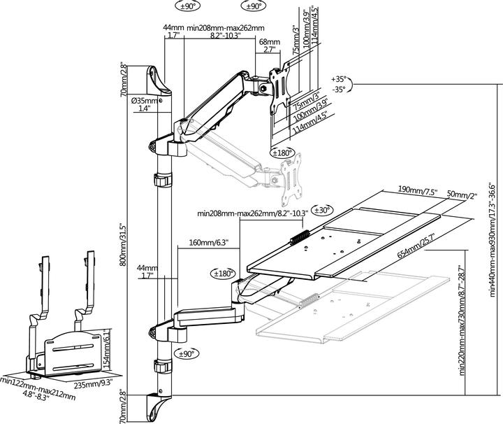 Actual product image equip Table mount (Table, 32.01")