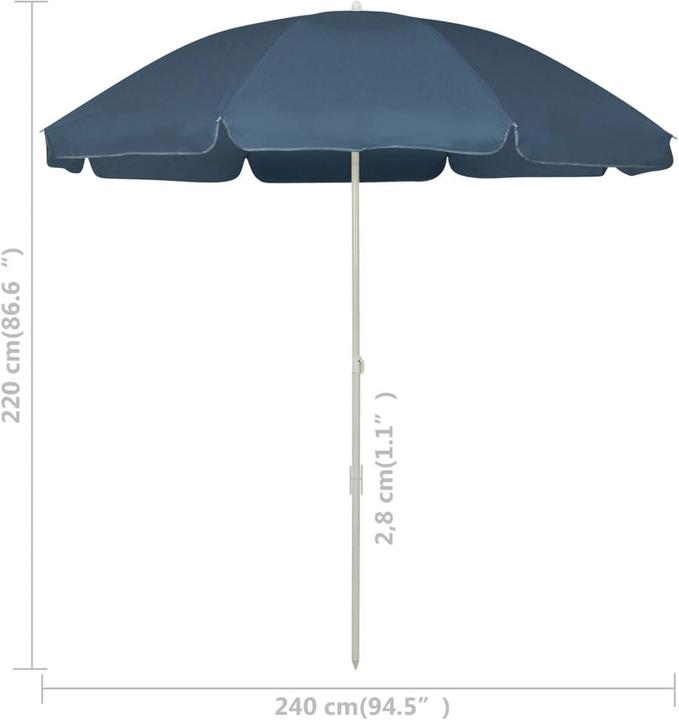 Image du produit VidaXL Parasol de plage (2.40 m)
