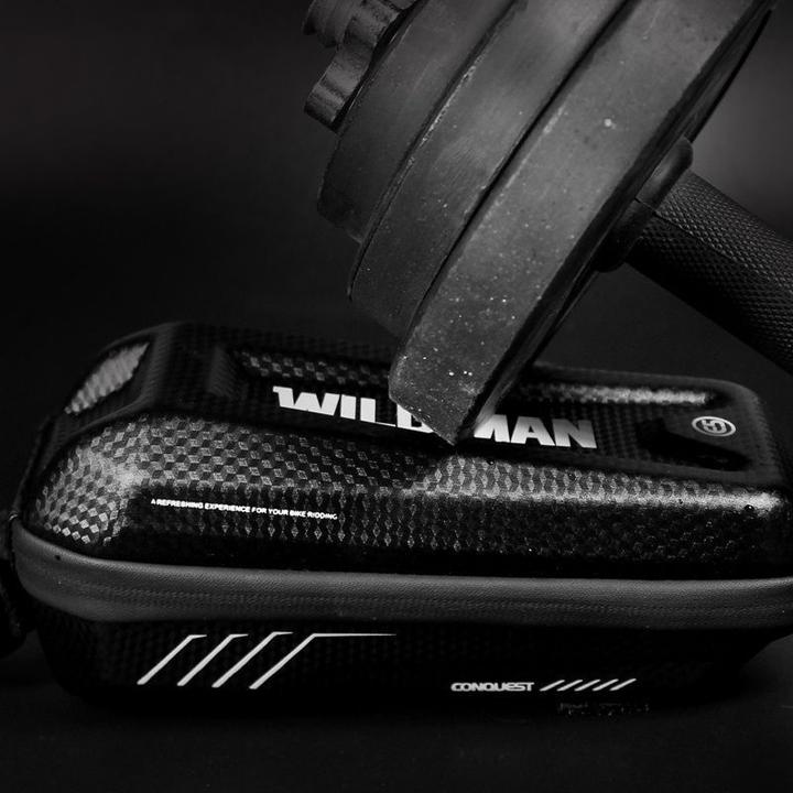 Produktbild Wildman Bicycle accessory traveling bag for bike frame with zipper 1L E5S black (1 l, Rahmentasche)