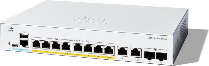 Produktbild CPR Guardian Cisco Catalyst switch C1300-8FP-2G (8xGbE,2xGbE/SFP combo,8xPoE+,120W,fanless) - REFRESH (8 Ports)