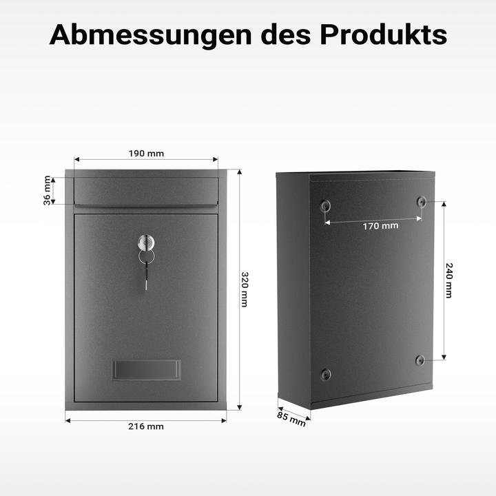Produktbild Wiltec Wandbriefkasten