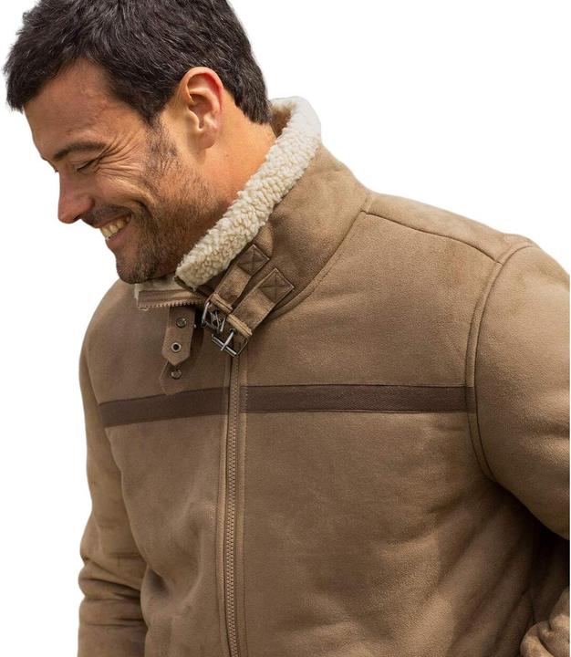 Immagine prodotto Atlas For Men Giacca imbottita da uomo in finta pelle scamosciata foderata in sherpa (3XL)
