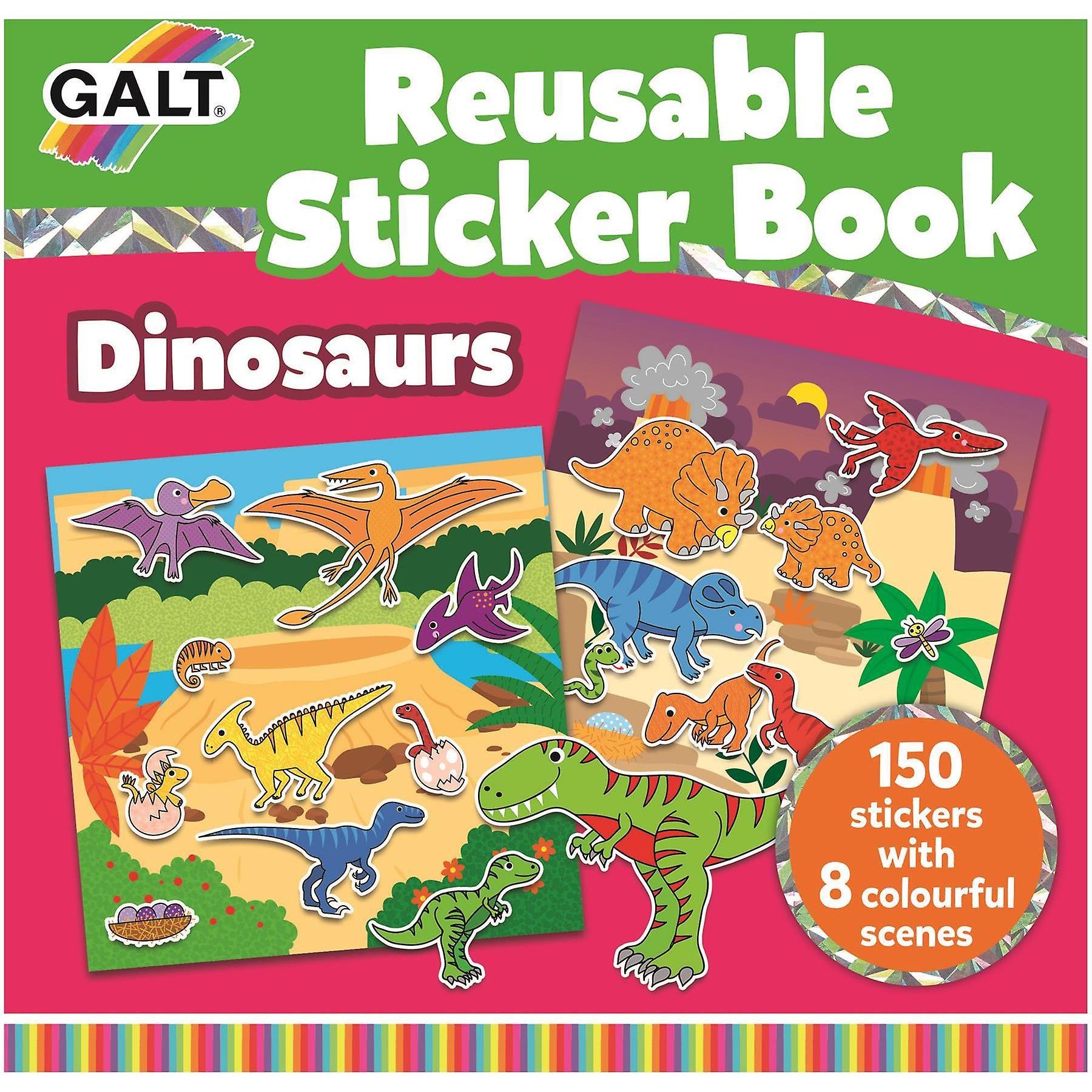 Tinka Magic, Sticker, Galt - Reusable Sticker Book - Dinosaurs (55-1005101)